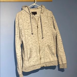 White zip up hoodie